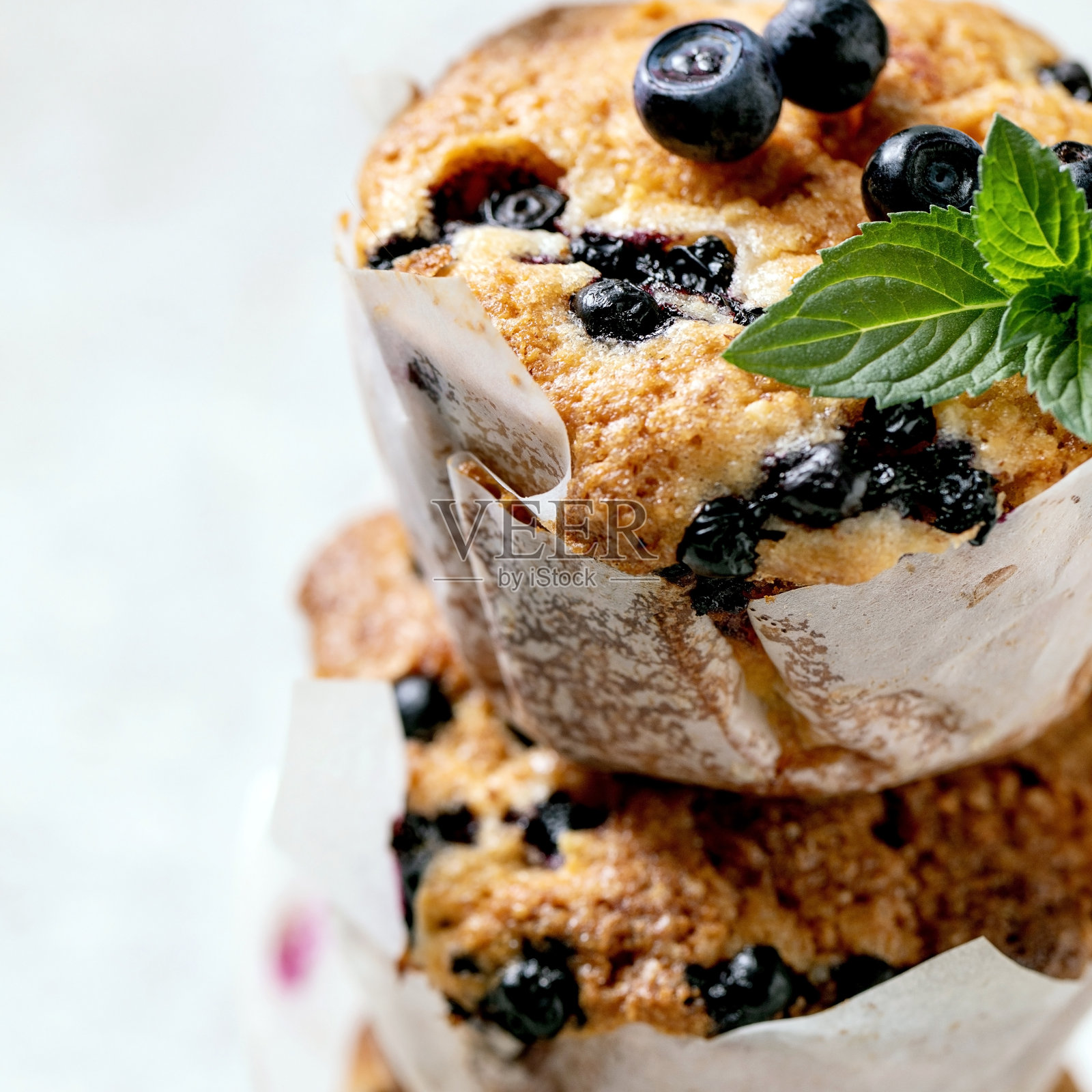 自制蓝莓松饼照片摄影图片