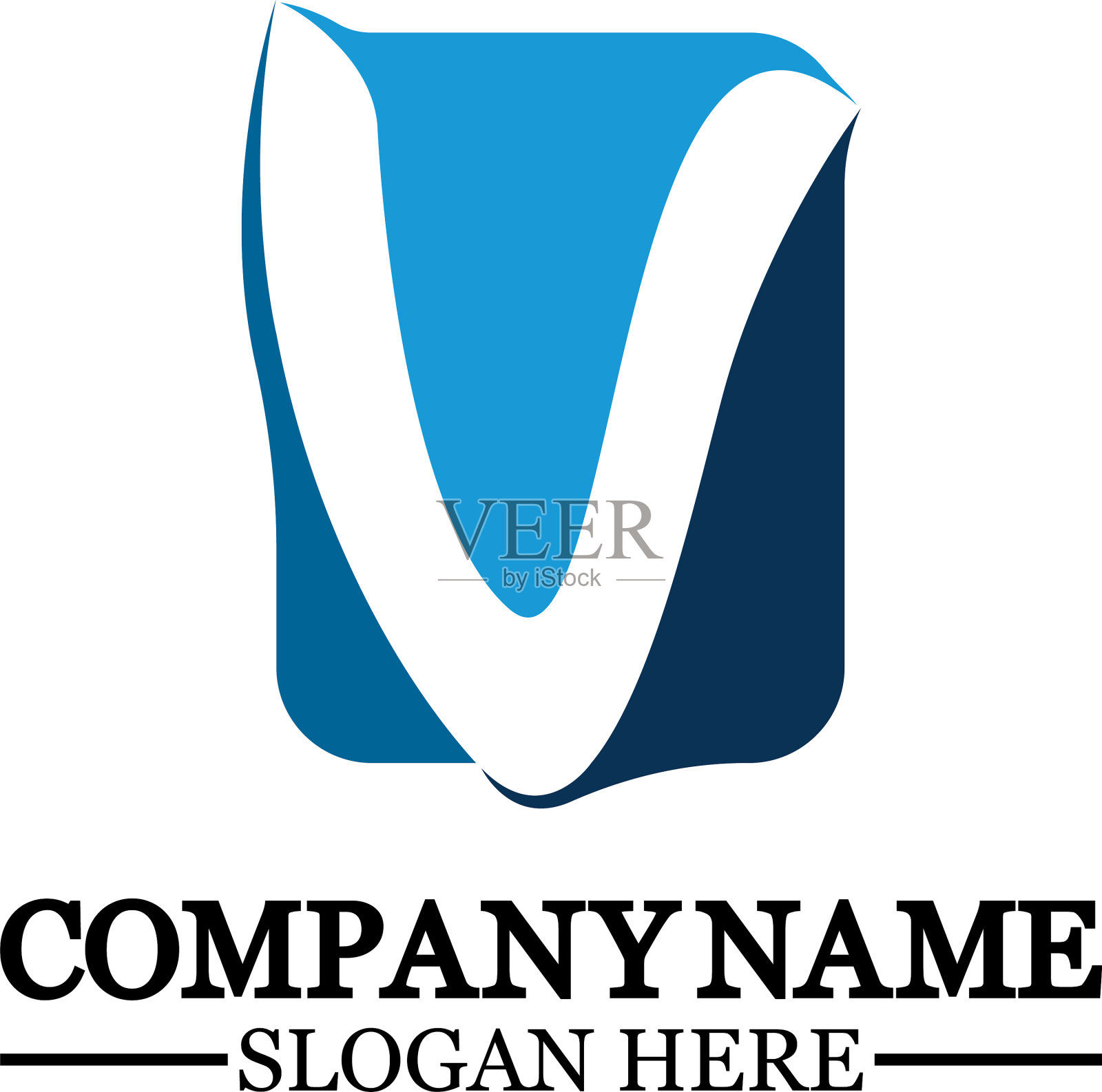 字母v带勾的标志设计创意十足插画图片素材