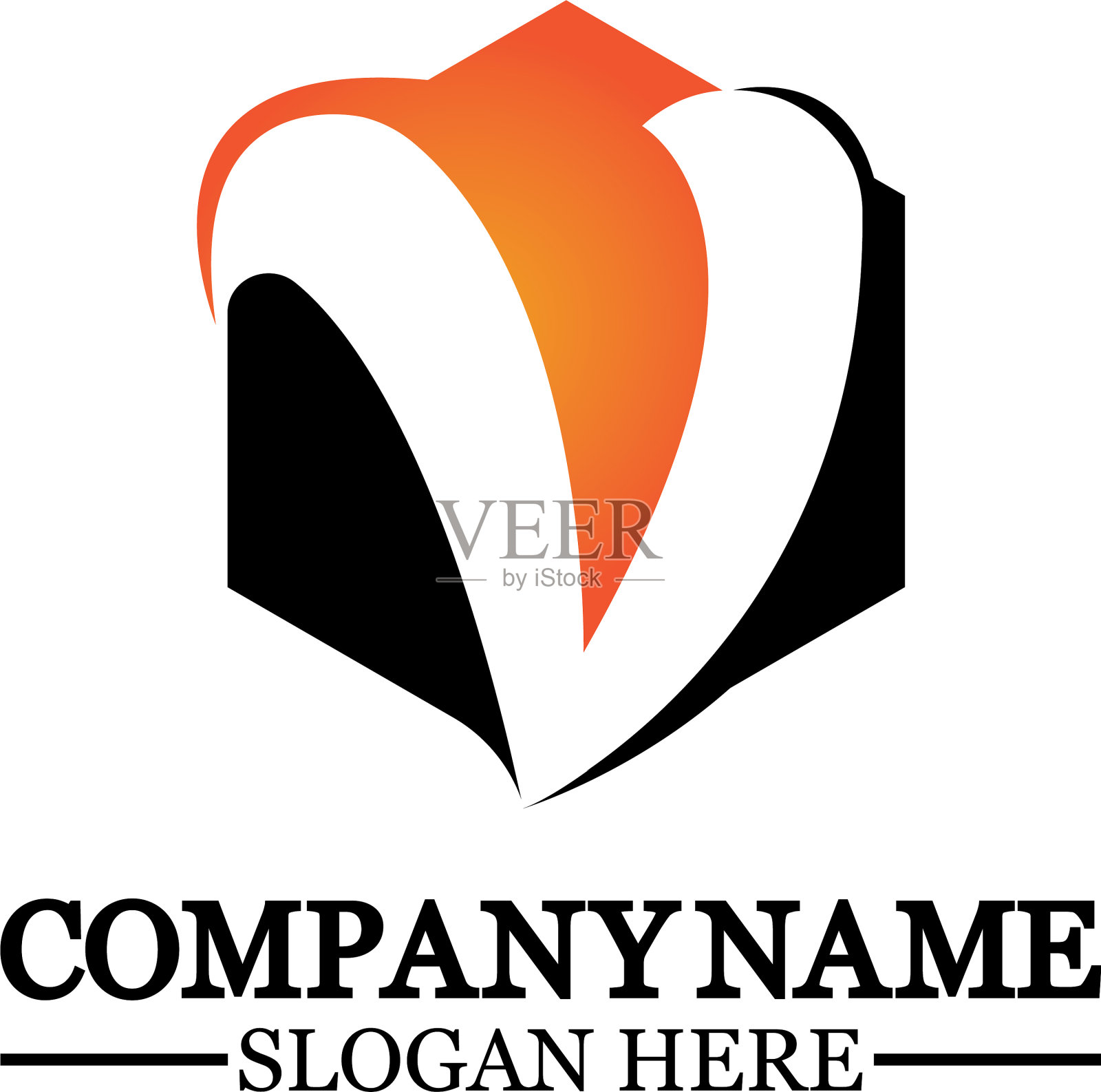 字母v带勾的标志设计创意十足插画图片素材