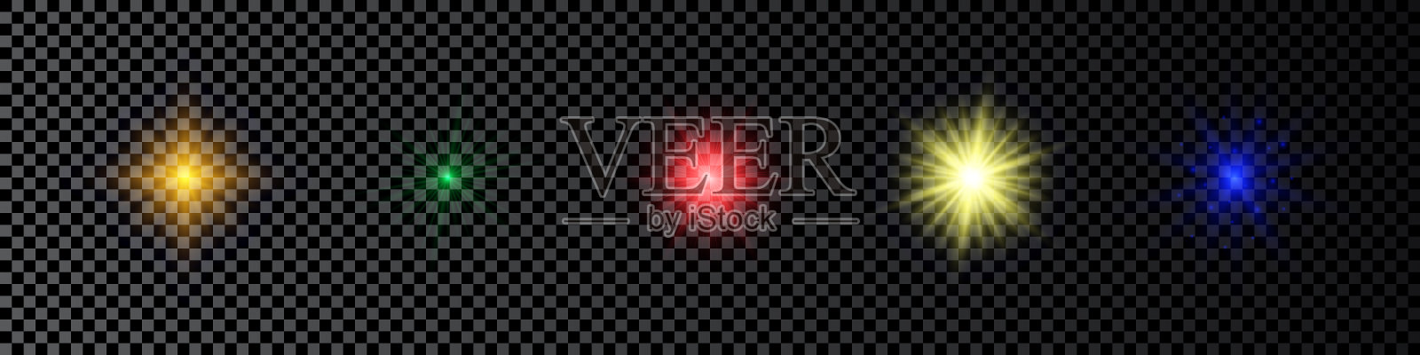 镜头光晕的光效果设计元素图片