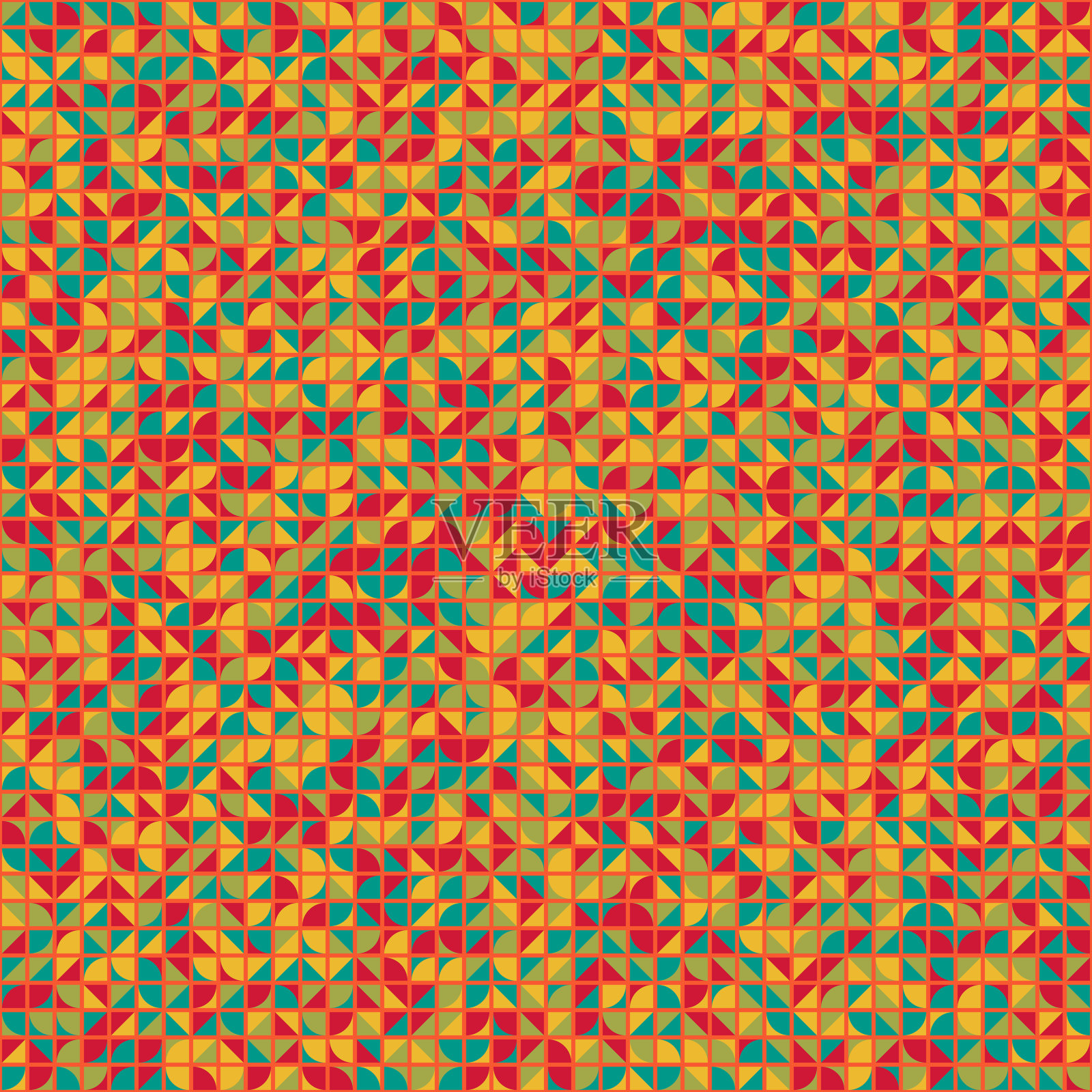 抽象几何图案生成计算艺术插图插画图片素材