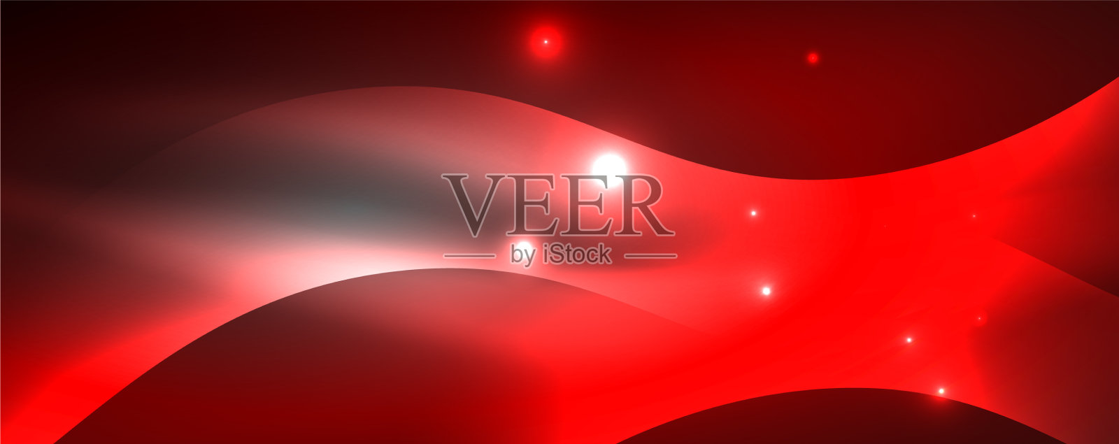 闪闪发光的霓虹波光线抽象插画图片素材