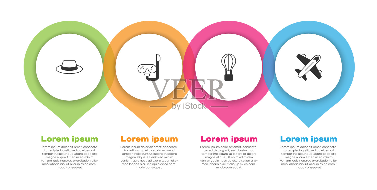 戴上带潜水面罩和通气管的男帽图标素材
