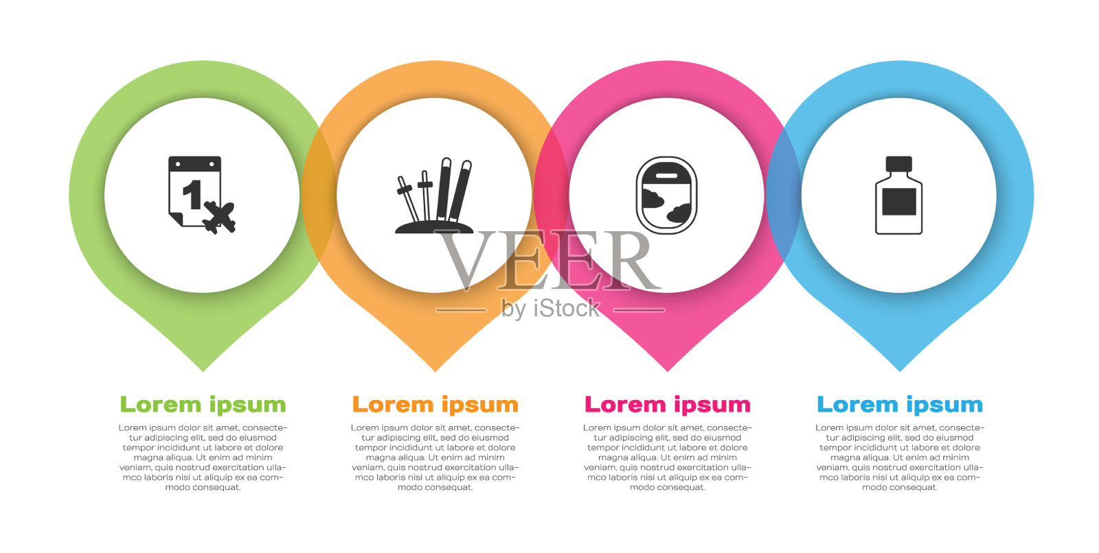 设定日历和飞机滑雪棍飞机图标素材