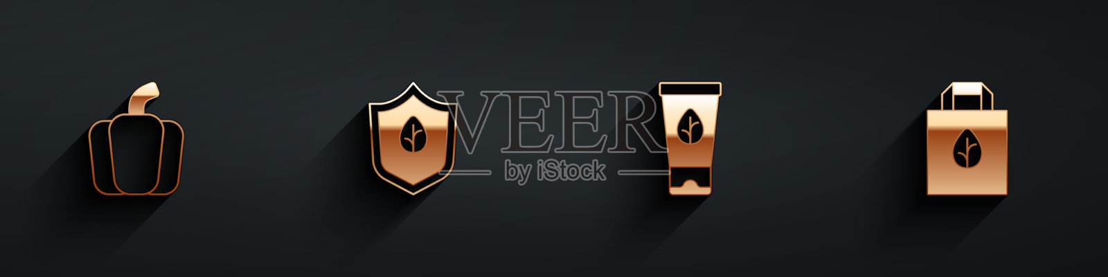 集辣椒素饮食有机化妆品图标素材