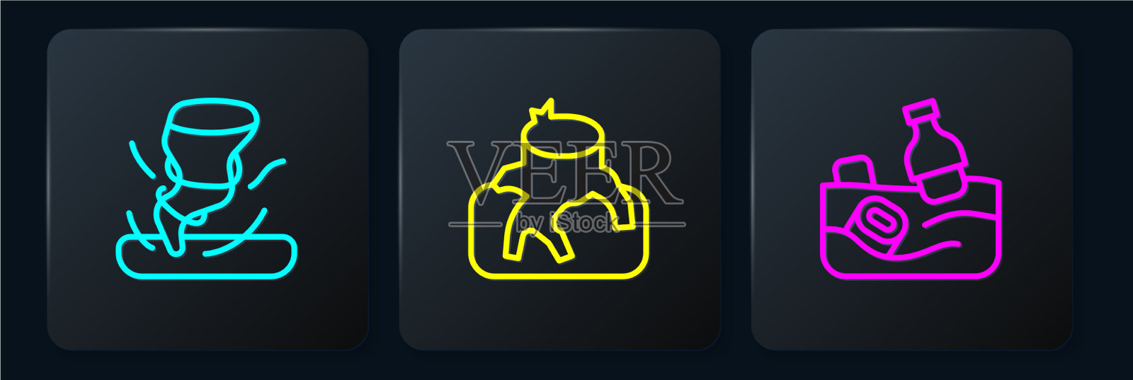 设线龙卷风问题污染海洋图标素材