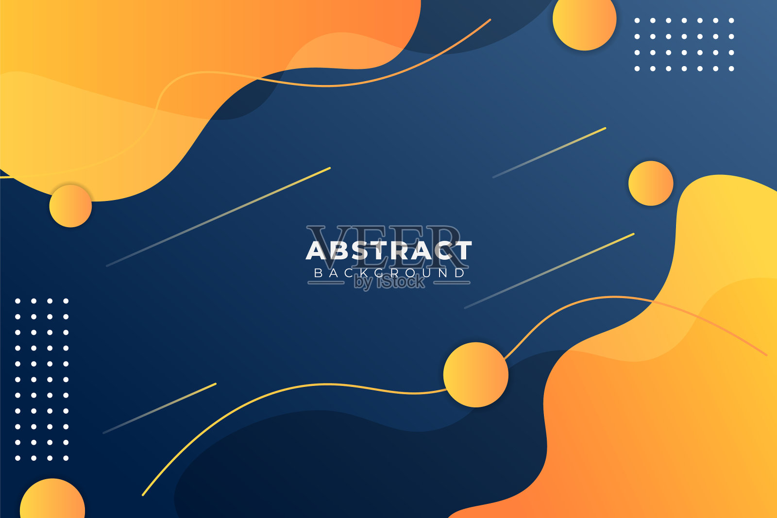 抽象动态流体形状蓝色和渐变插画图片素材