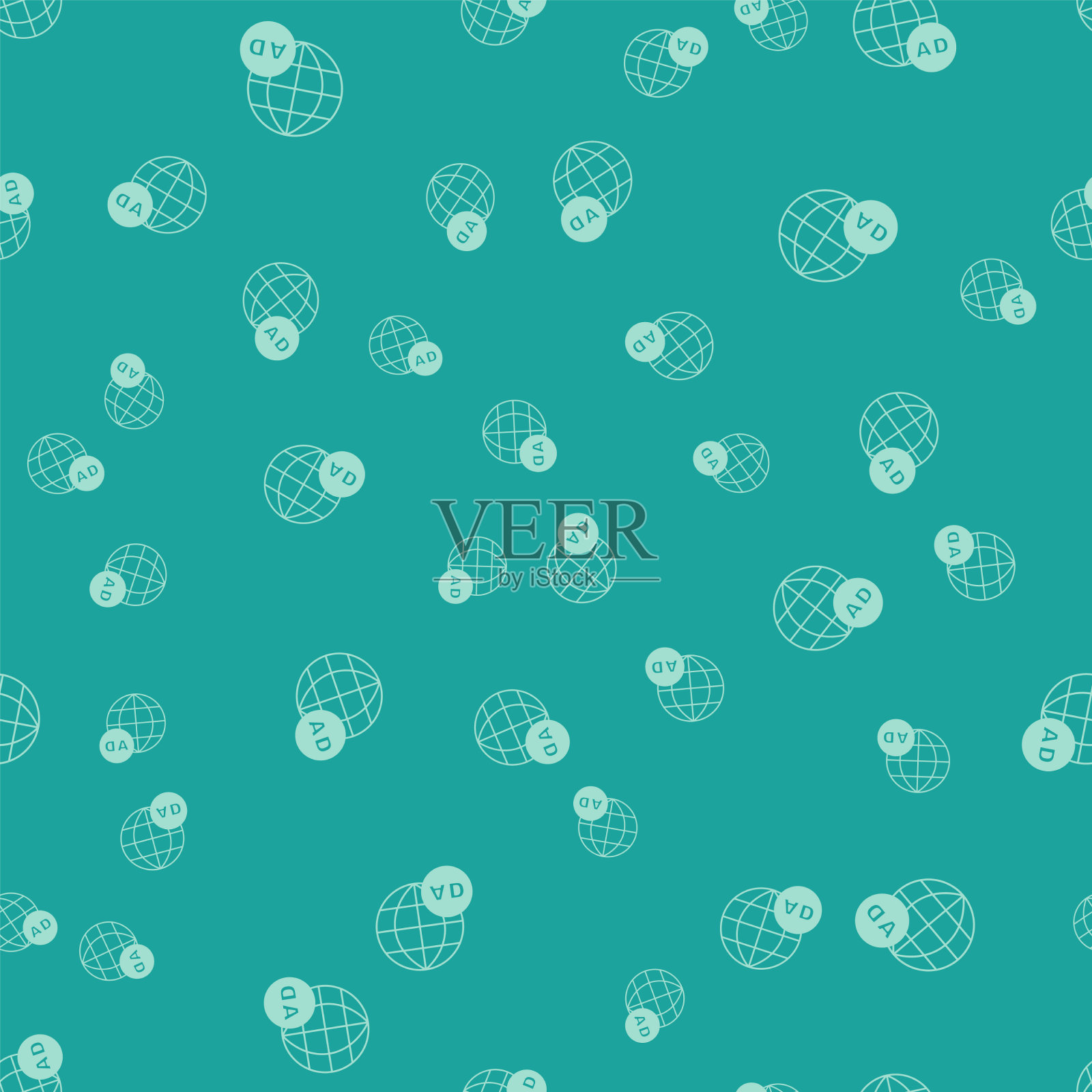 绿色广告图标孤立无缝模式插画图片素材