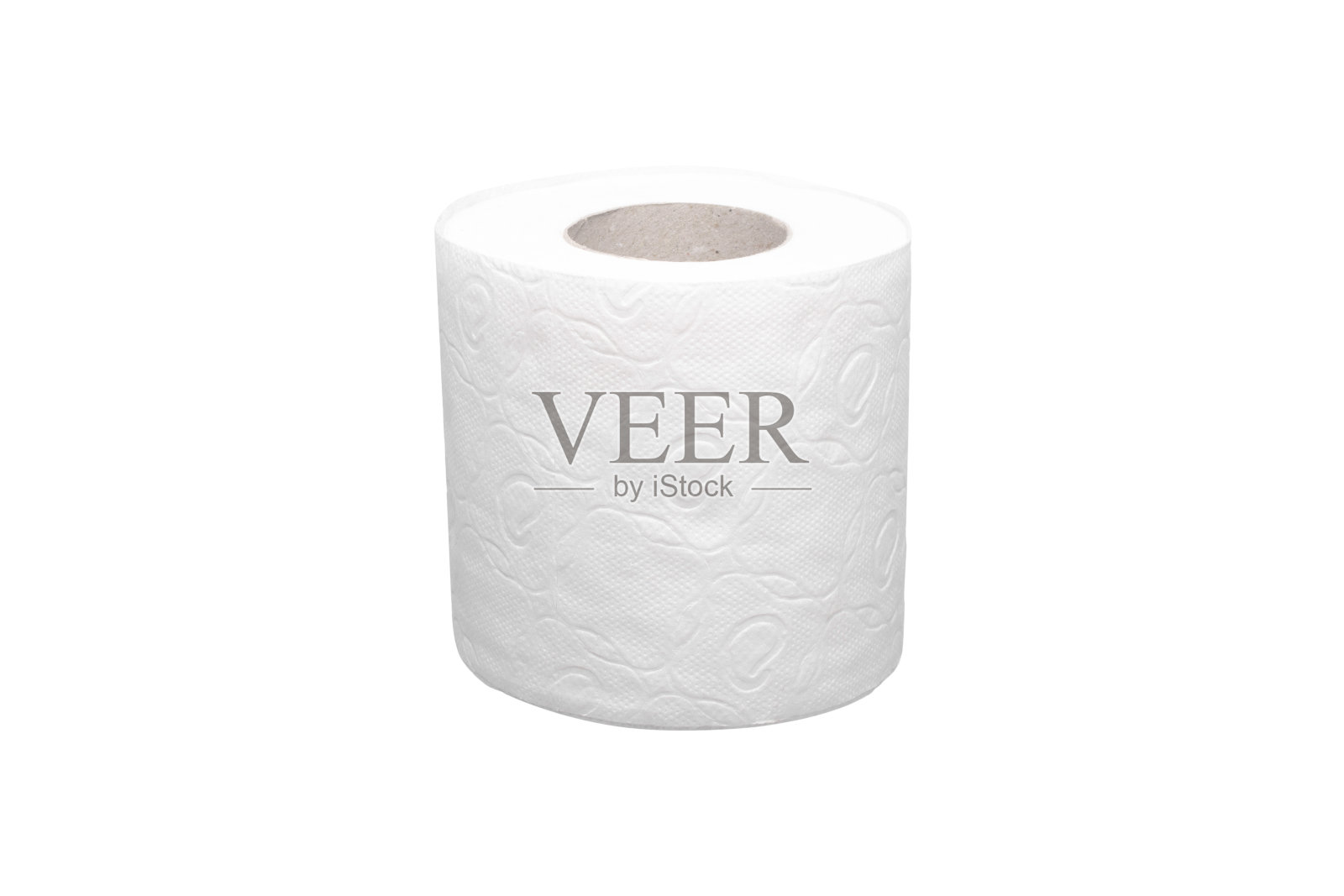 一卷卫生纸孤立在白色背景上。照片摄影图片