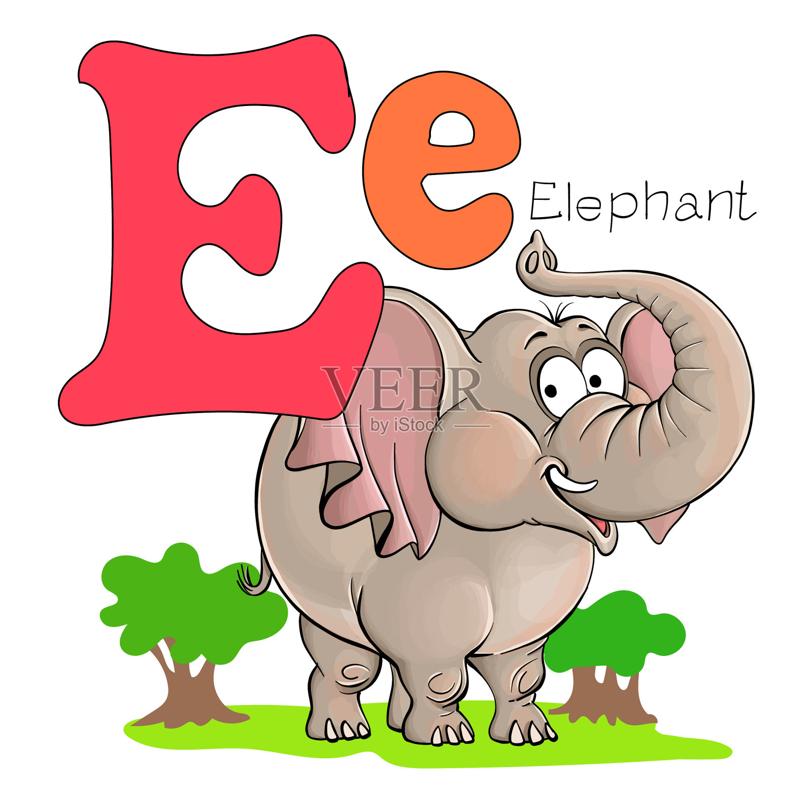 动物的字母设计元素图片