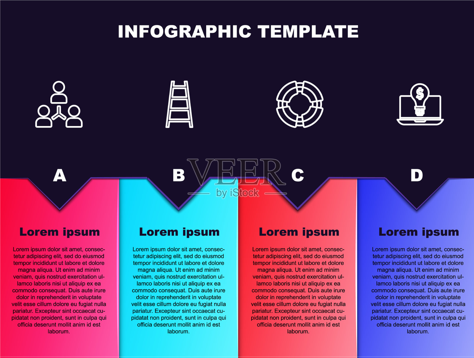 设线工程队基地楼梯和终点旗插画图片素材