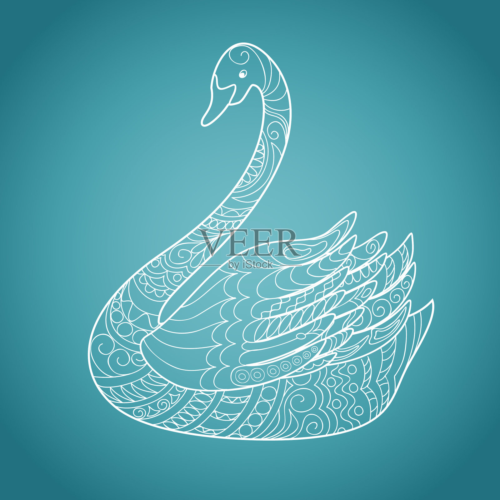 天鹅插画图片素材