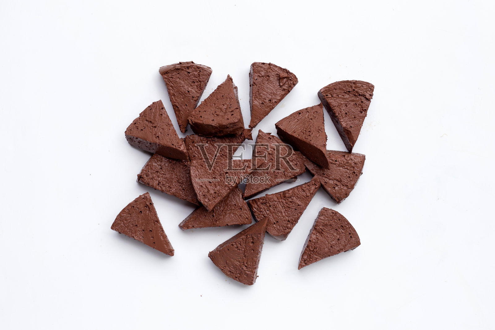 白底鸡血豆腐照片摄影图片