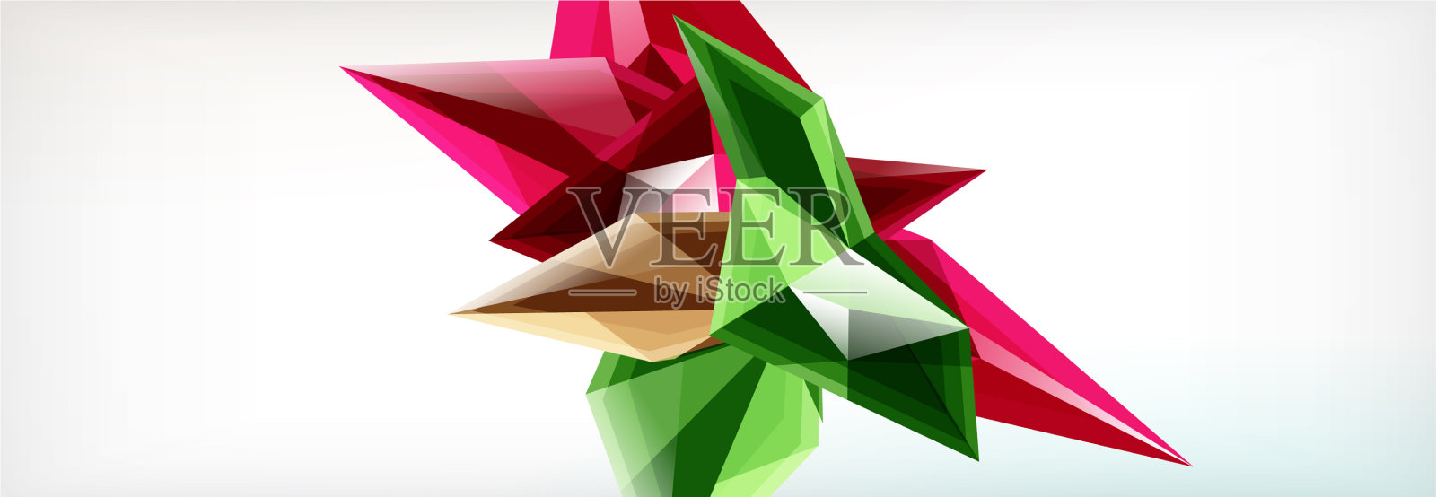 三维三角形和金字塔抽象插画图片素材