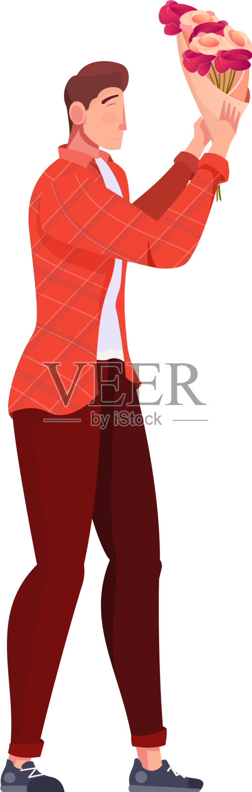 谢谢你的鲜花作文设计元素图片