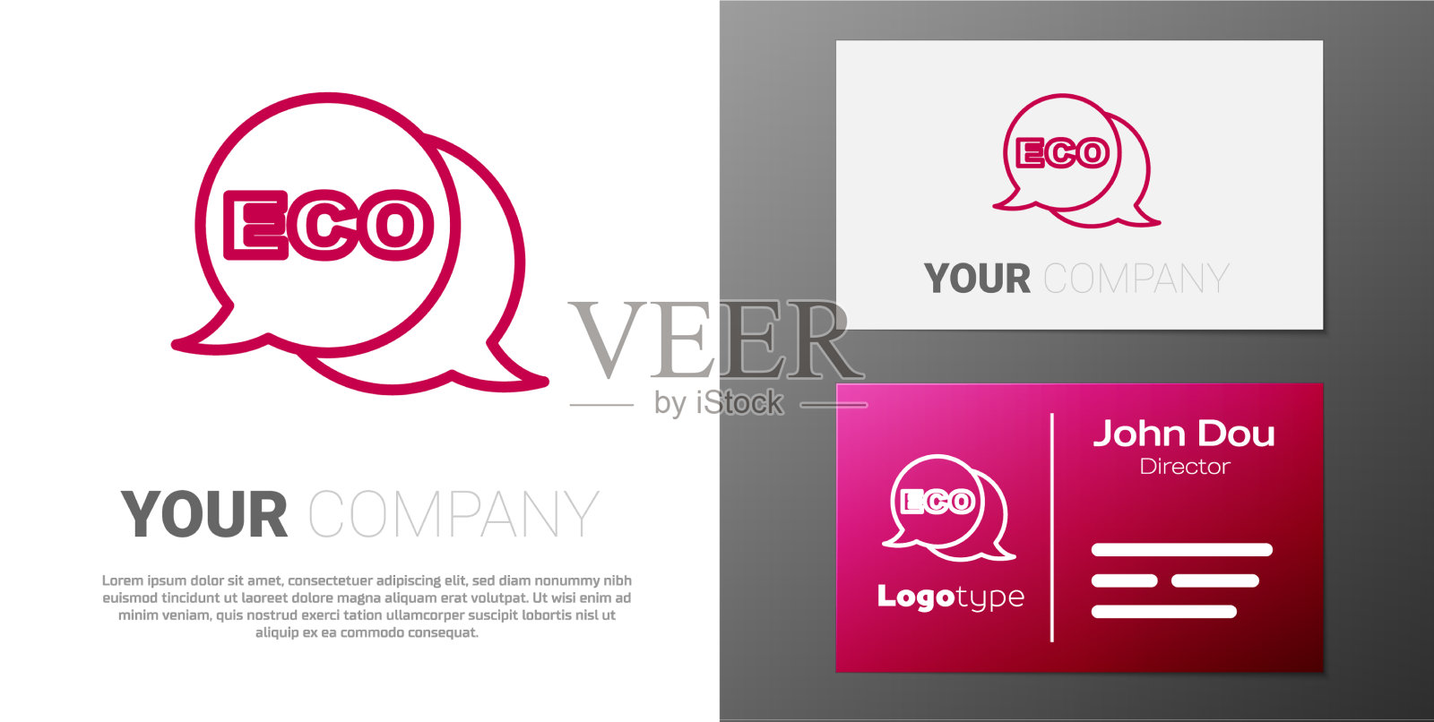 标志类型线横幅标签标签标识为生态插画图片素材