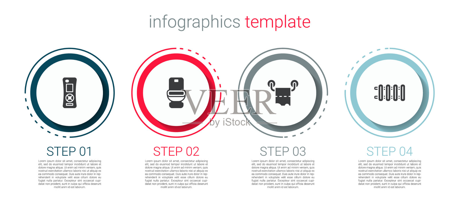 设定遥控器的厕纸卷和插画图片素材