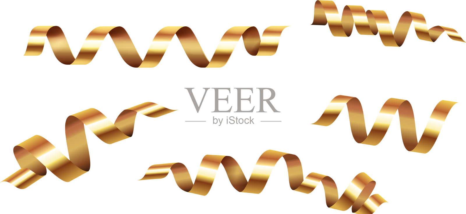 现实的丝带插画图片素材