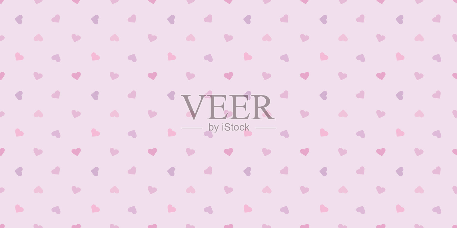 柔和的心无缝图案背景插画图片素材