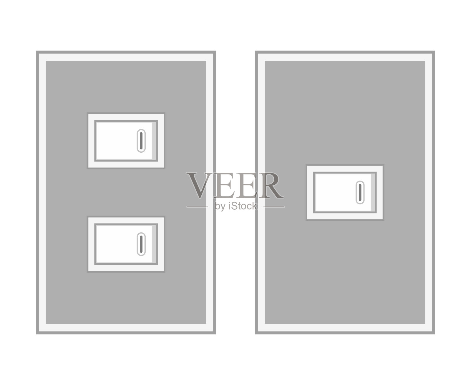 照明开关隔离矢量插图。插画图片素材