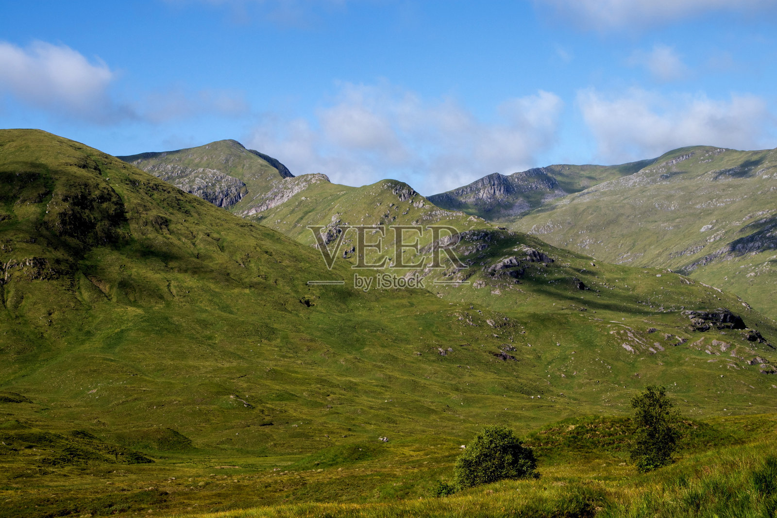 苏格兰格伦科的崎岖丘陵和荒原照片摄影图片