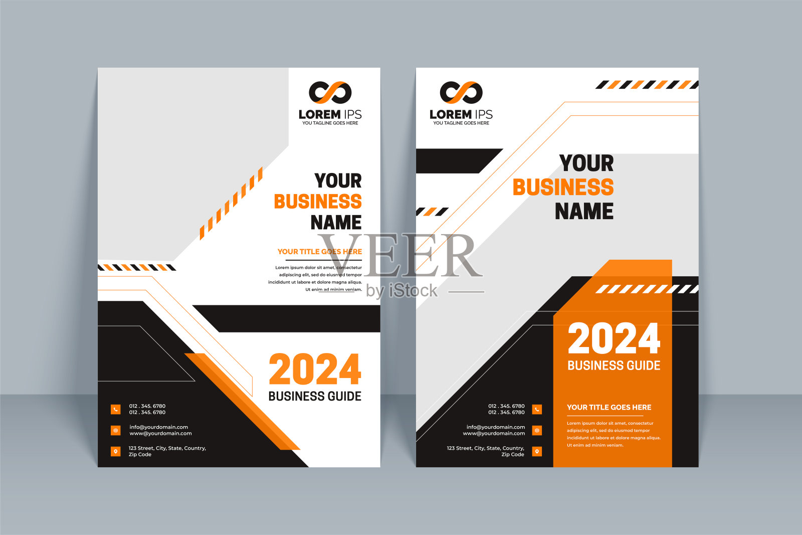 打印准备-企业书籍封面设计模板插画图片素材