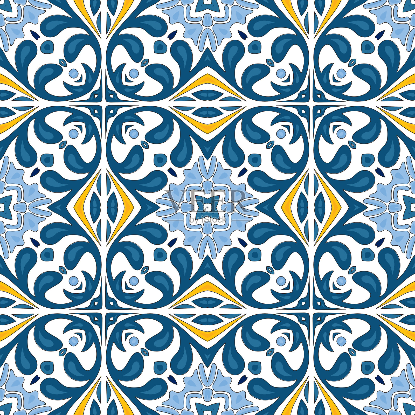 葡萄牙的瓷砖插画图片素材