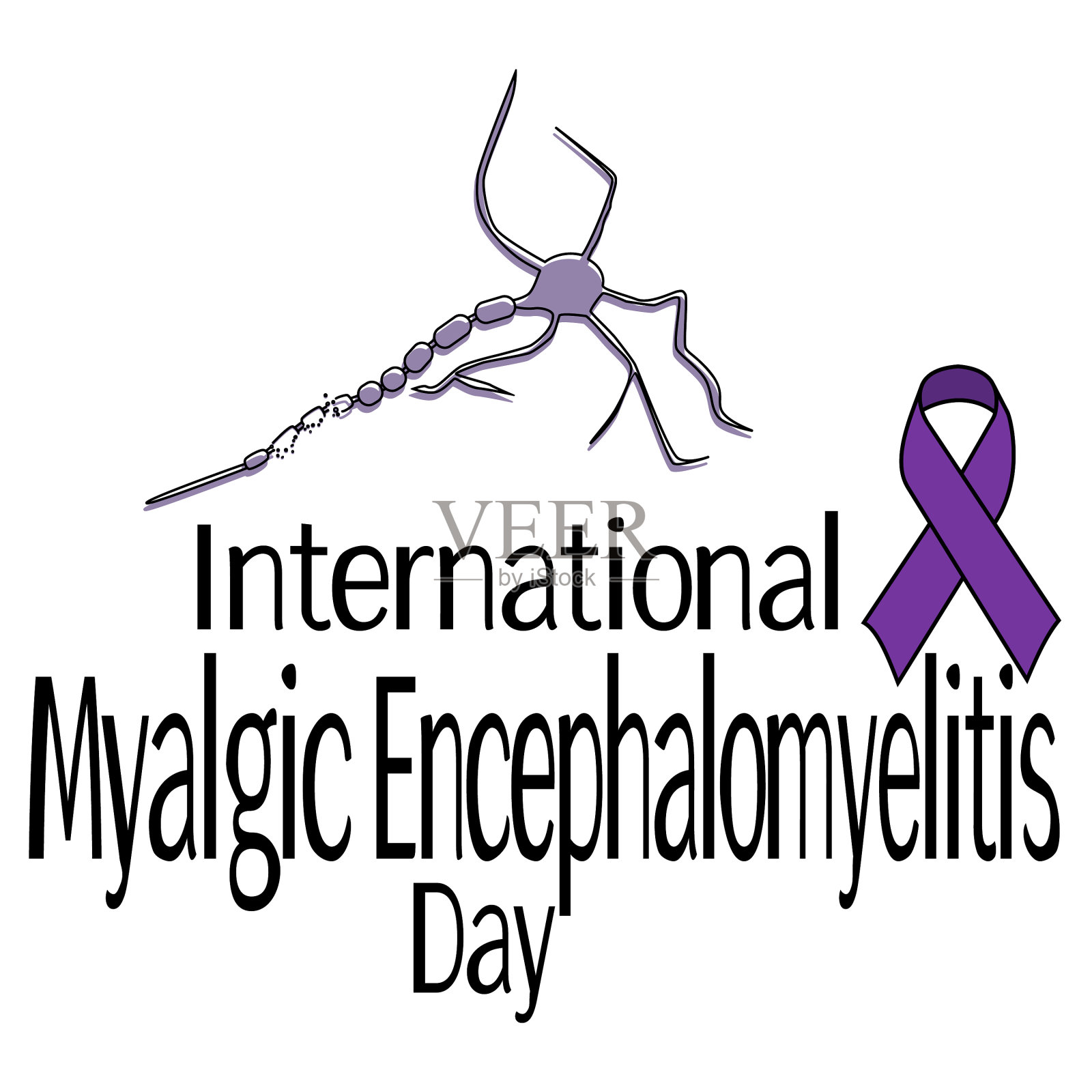 国际肌痛脑脊髓炎日插画图片素材