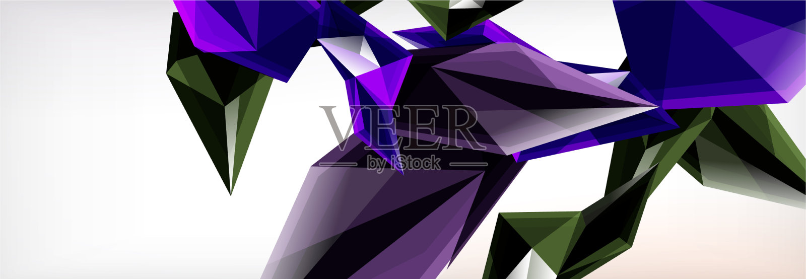 三维三角形和金字塔抽象插画图片素材