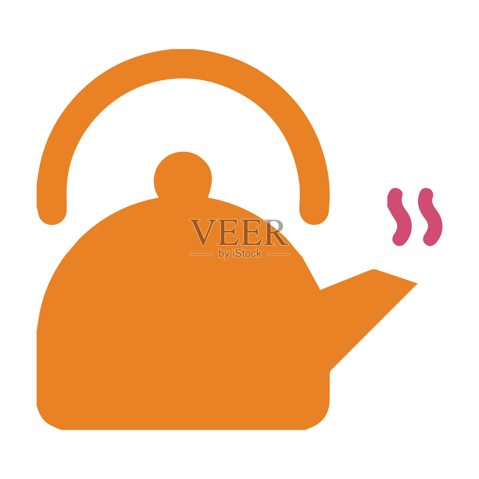 电热水壶，厨房配件，茶壶，茶壶，热水瓶图标插画图片素材