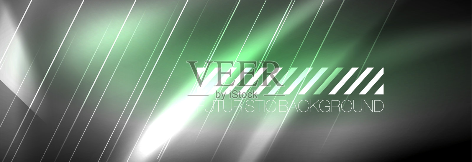 霓虹发光的线条，神奇的能量和光运动插画图片素材