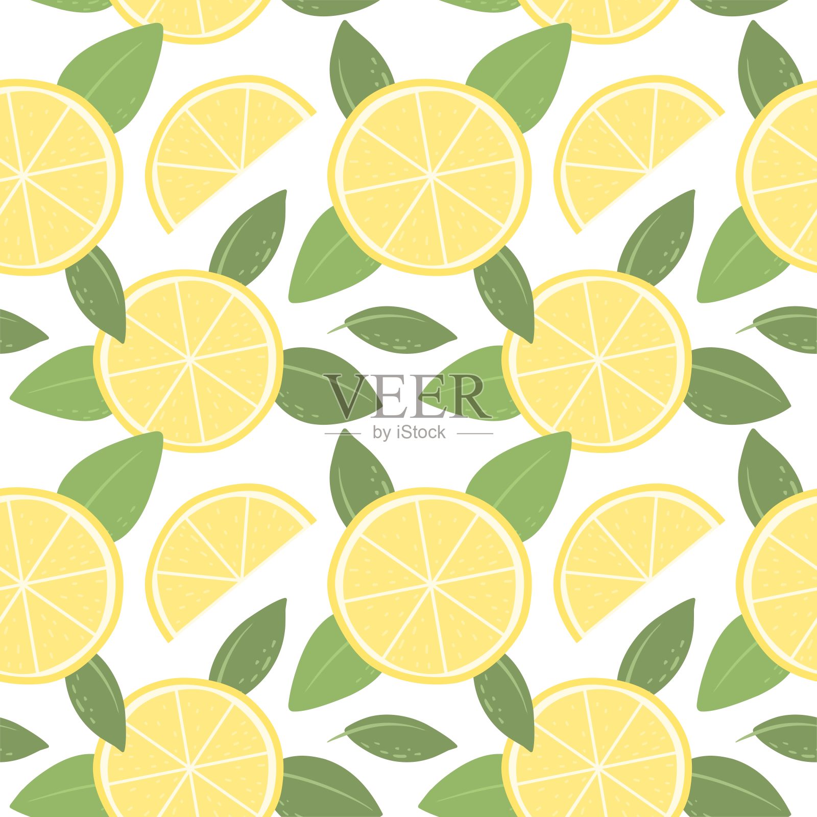 柠檬无缝图案。壁纸、织物和纸张的亮丽图案。向量。插画图片素材