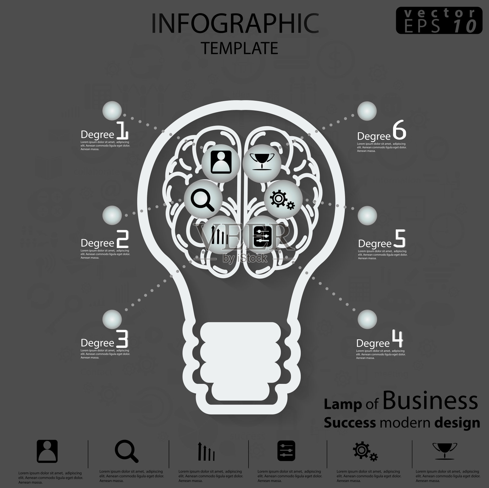 插图业务。设计理念和概念思考创意。对于成功，计划，思考，搜索，分析，沟通，未来的想法创新技术现代。设计模板素材