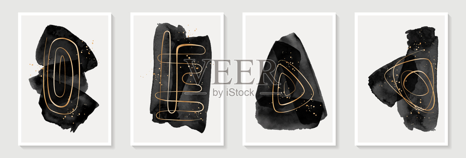 创意极简主义手绘抽象艺术插画图片素材