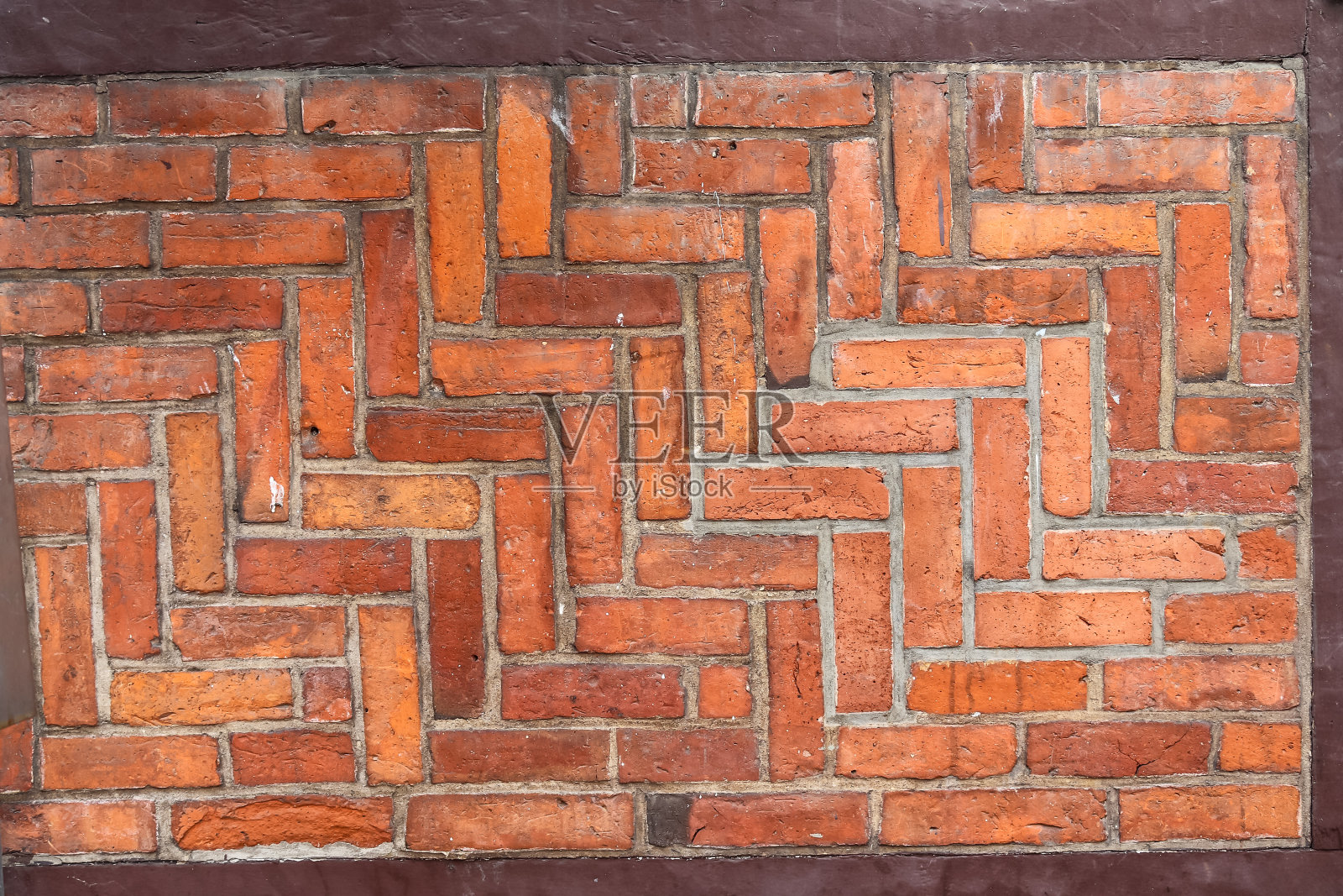 老红砖墙。纹理古老的风化砖墙全景背景纹理照片摄影图片