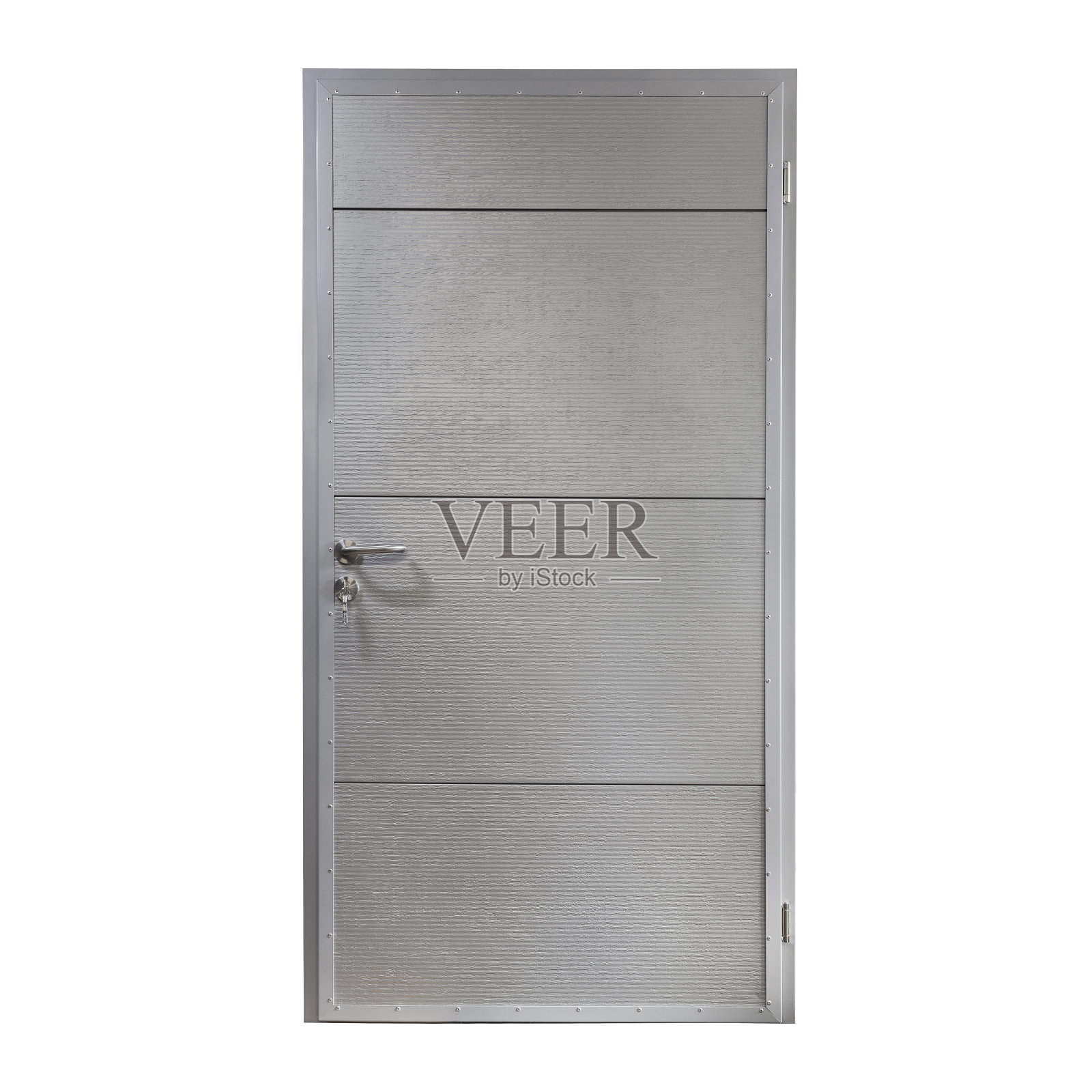 灰色金属前门照片摄影图片