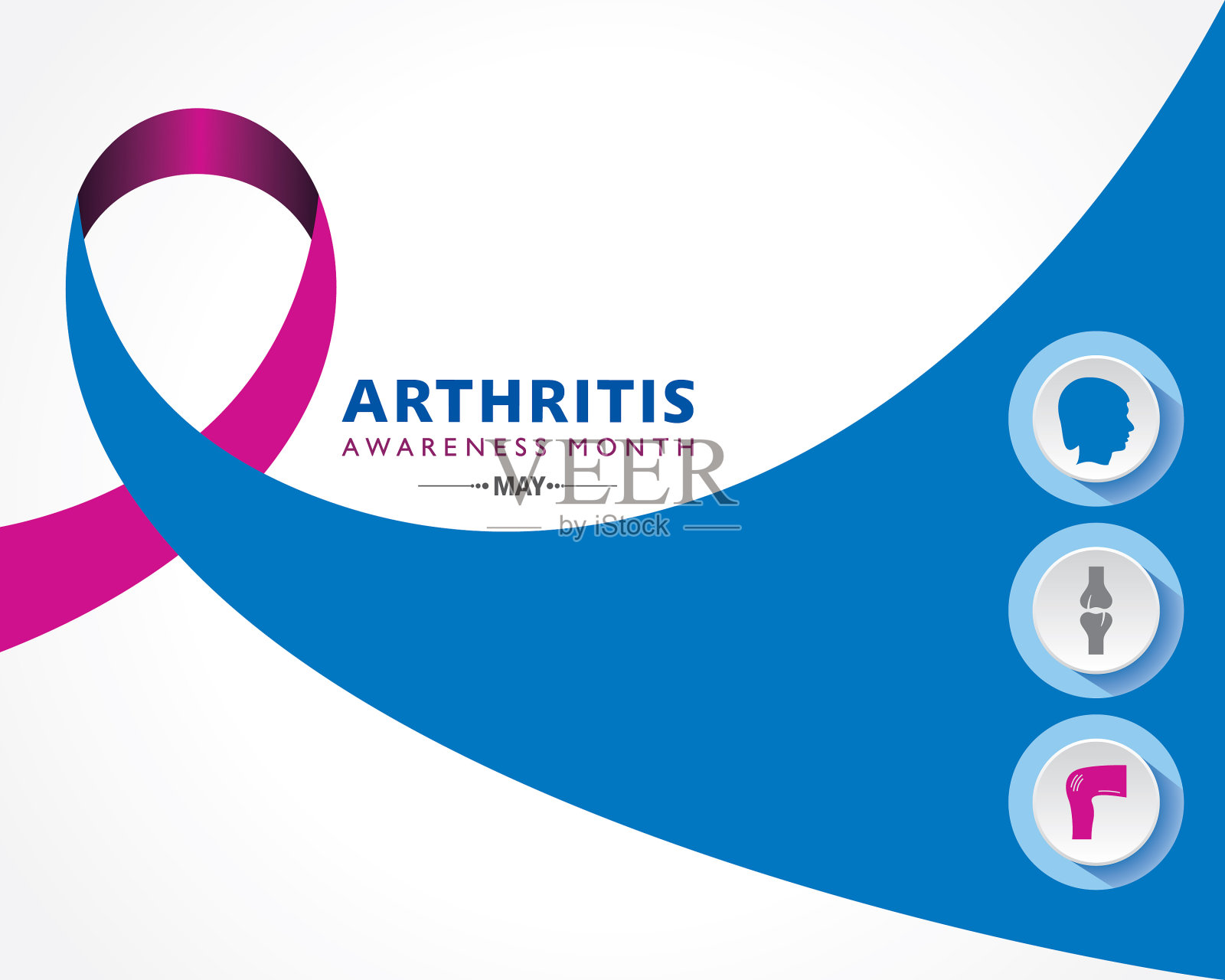 关节炎意识月观察每年插画图片素材