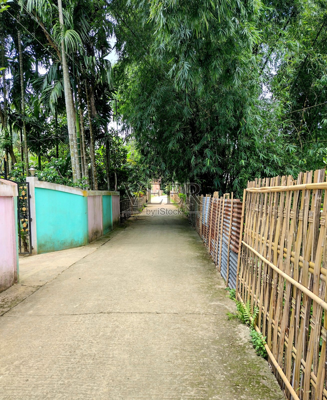 印度村庄的狭窄道路照片摄影图片