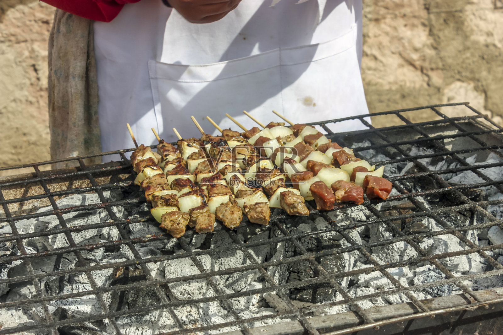 智利马楚卡村的羊驼肉照片摄影图片