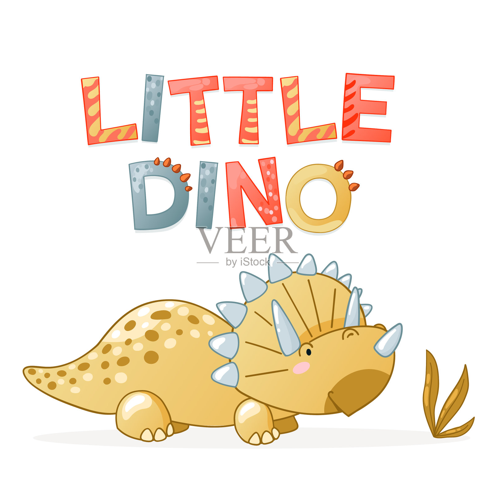 卡通可爱的恐龙插画图片素材