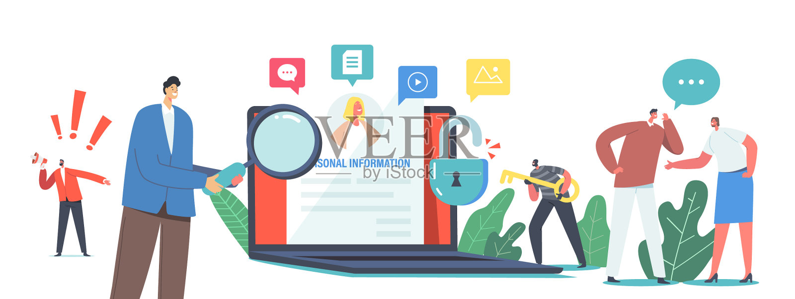 Doxing概念黑客聚集目标设计元素图片