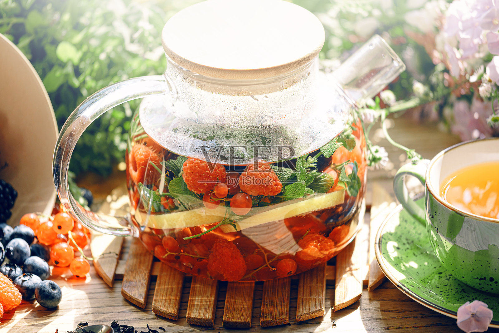 天然芳香果茶照片摄影图片