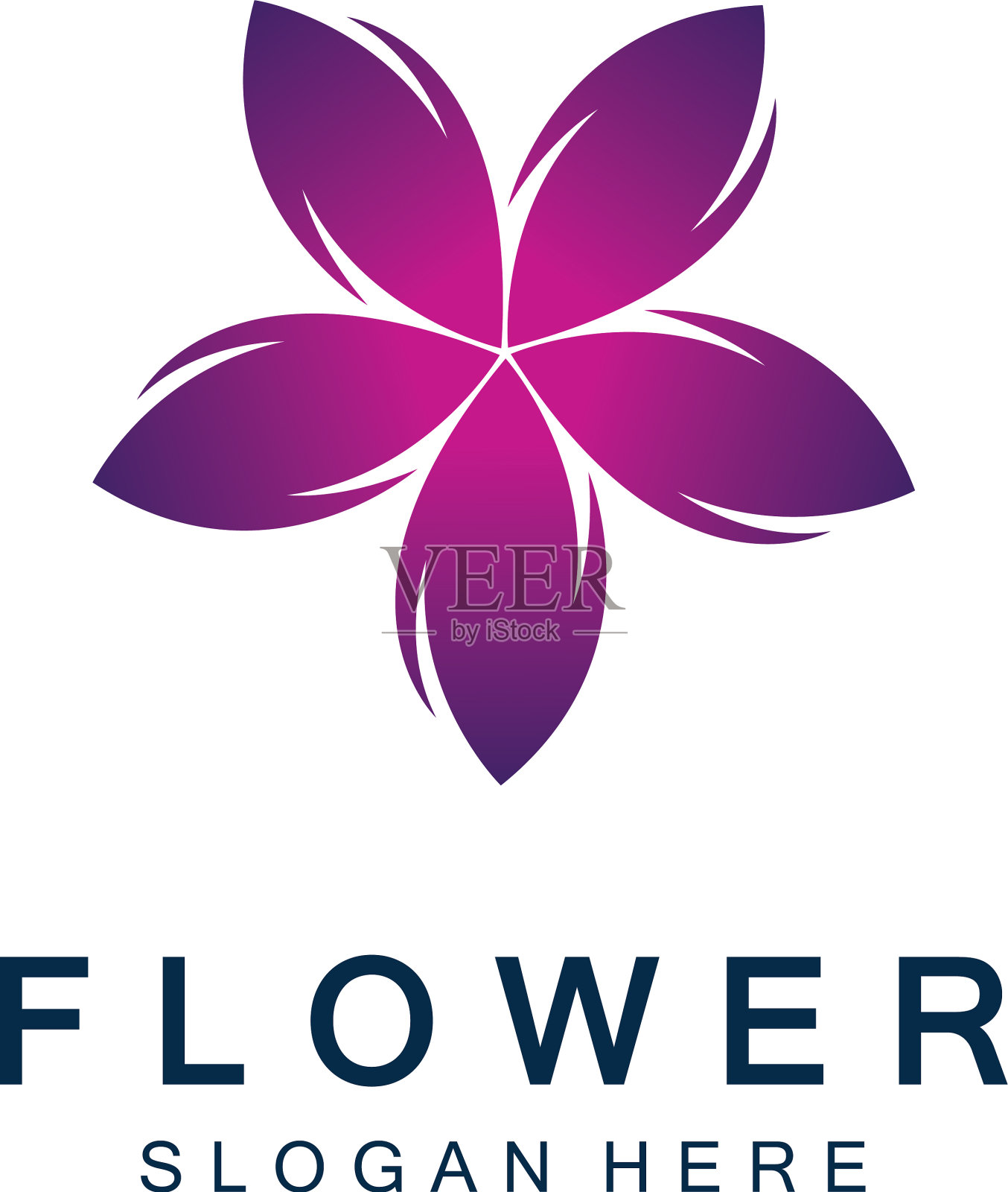 花卉设计为spa精品美容院插画图片素材