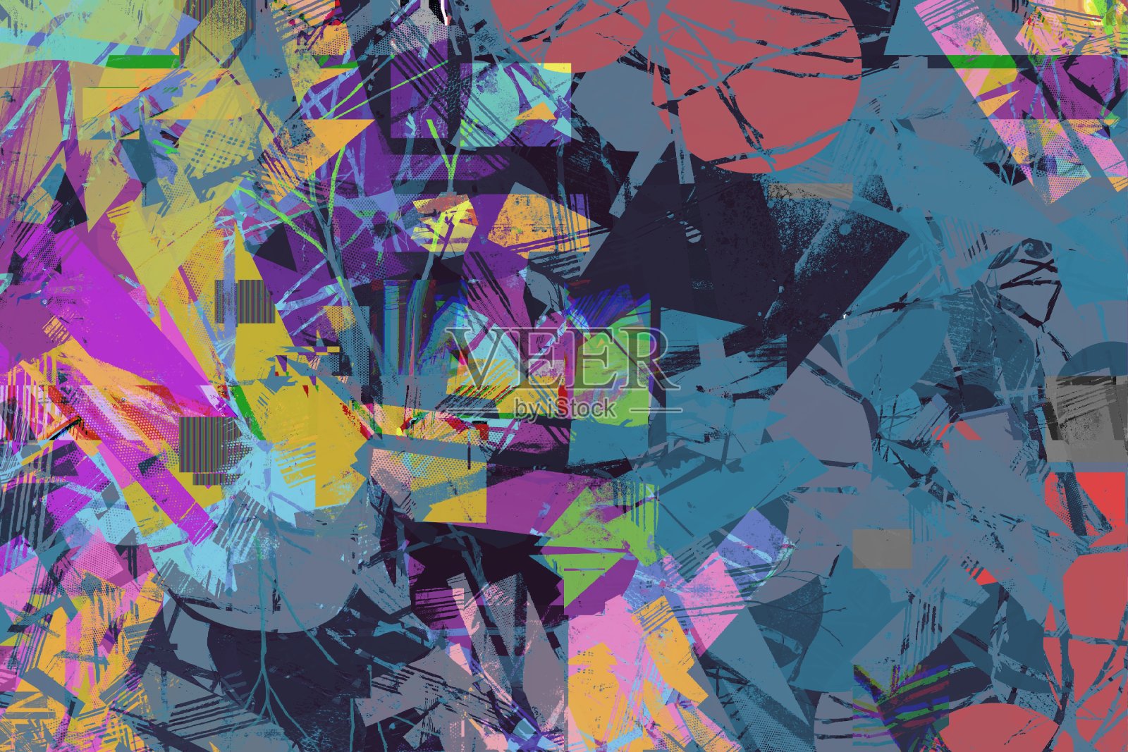 摘要故障背景。插画图片素材