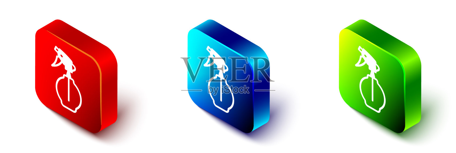 等距水喷雾瓶图标隔离上图标素材