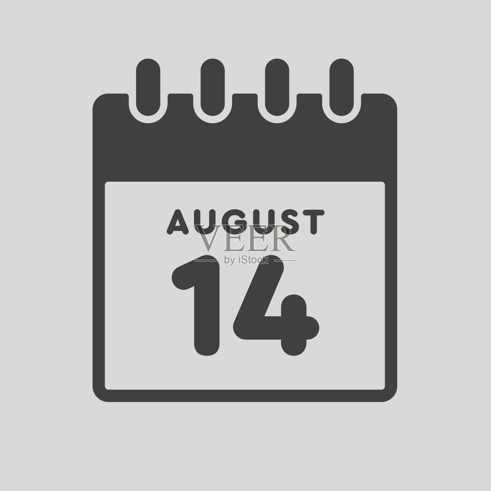 图标日日期14日模板日历页插画图片素材