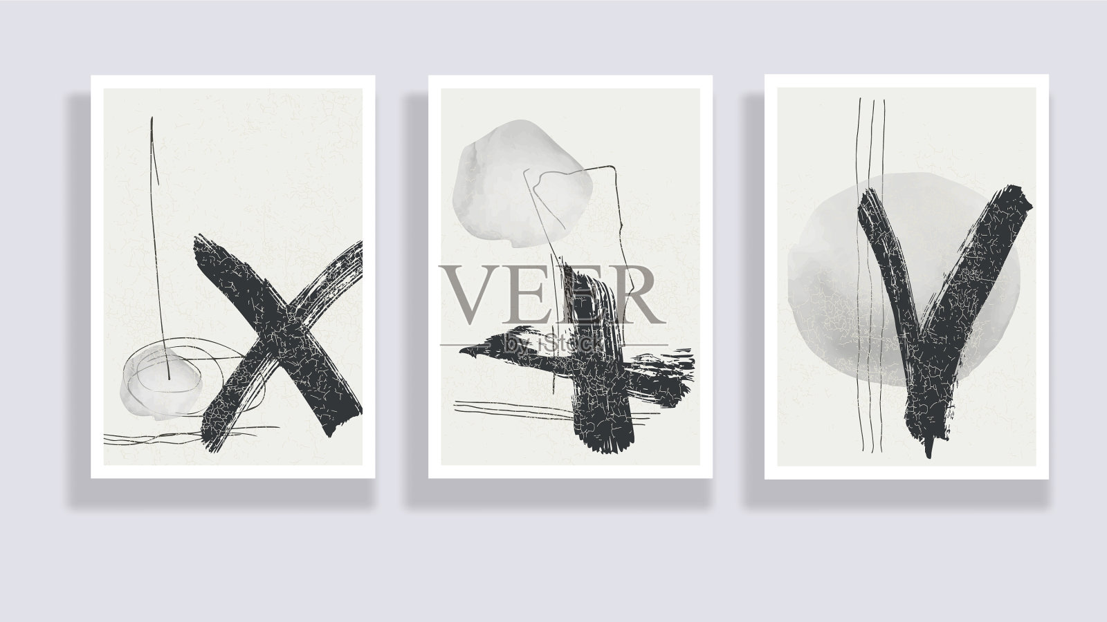 抽象的手绘作品插画图片素材