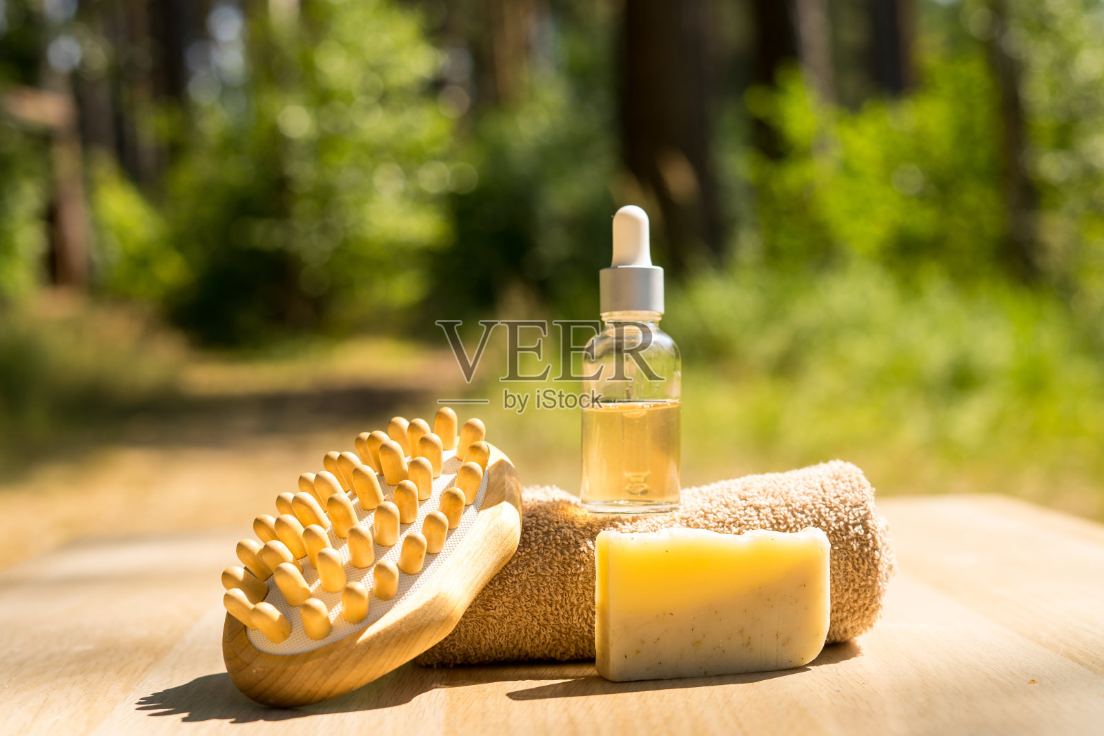 零废物卫浴配件，水疗养生理念。环保的生活方式照片摄影图片