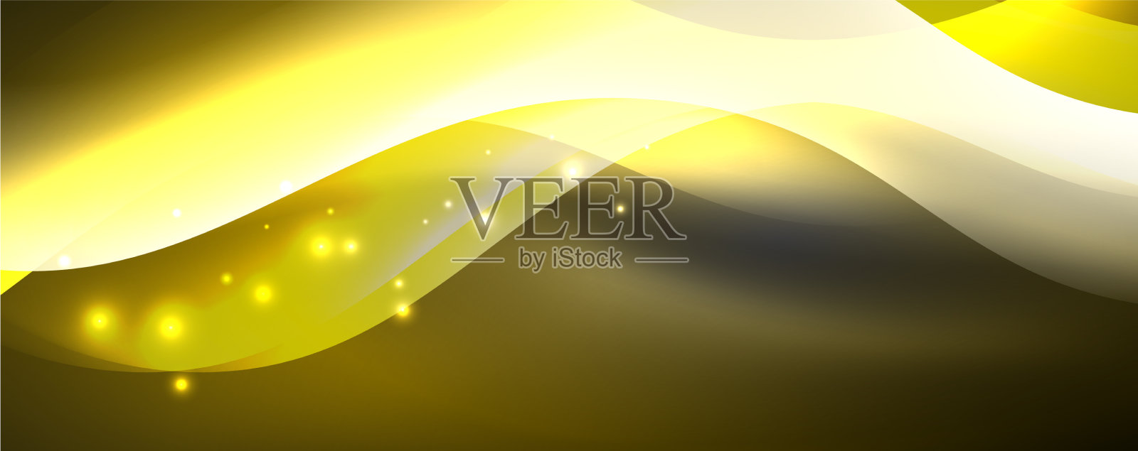 闪亮的霓虹灯波光抽象线插画图片素材