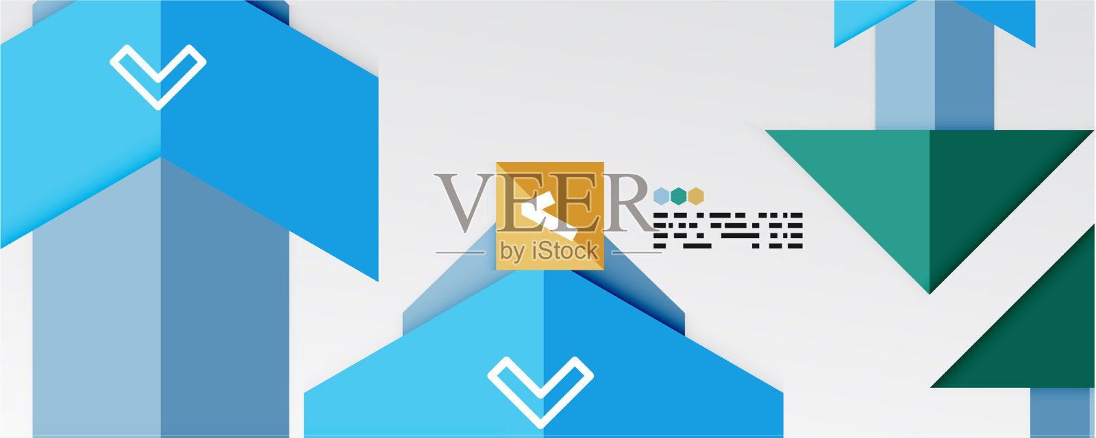 闪亮的颜色三角形和几何形状插画图片素材